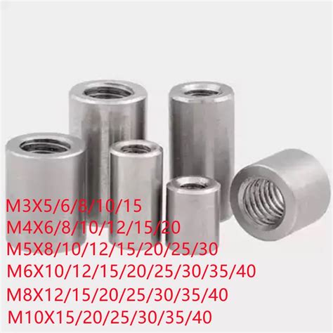 Pcs Round Coupling Nut M M M M M M M Extend Long Round