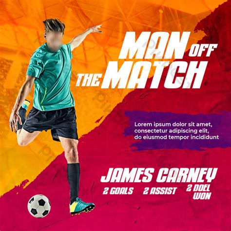 Football Man Of The Match Post Template Psd Free Download Pikbest