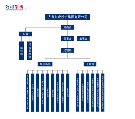 组织结构融资服务产业投资齐鲁财金投资集团有限公司