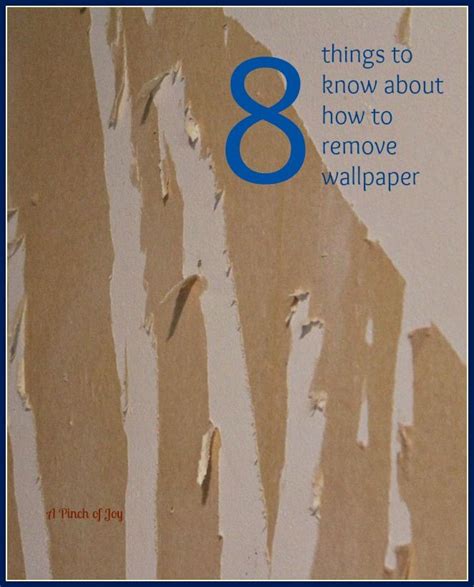 8 things to know about How to Remove Wall paper from A Pinch of Joy ...