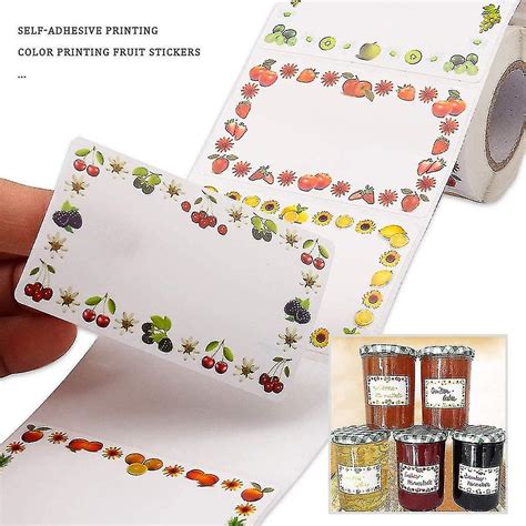 1 Roll 250 Pieces Food Labels Self Adhesive Jam Jar Labels 5x3cm