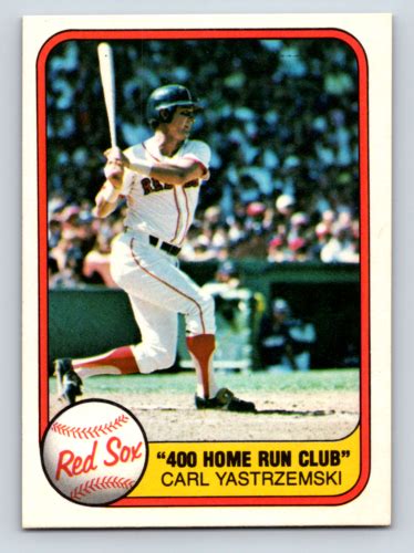 Fleer Baseball Card Home Run Club Carl Yastrzemski