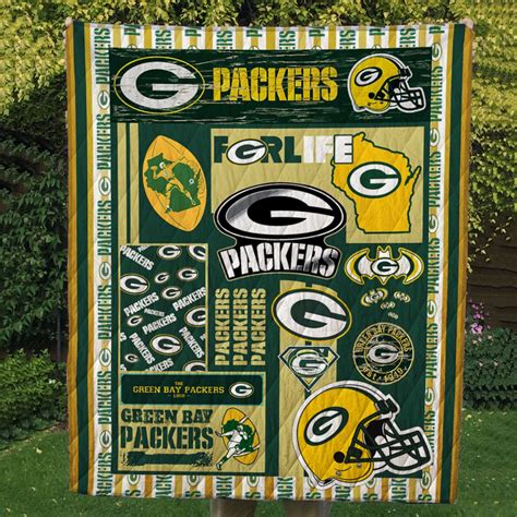 Green Bay Packers Quilt Blanket Robinplacefabrics