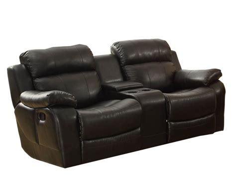 Double Reclining Sofa With Console | Home Design Ideas