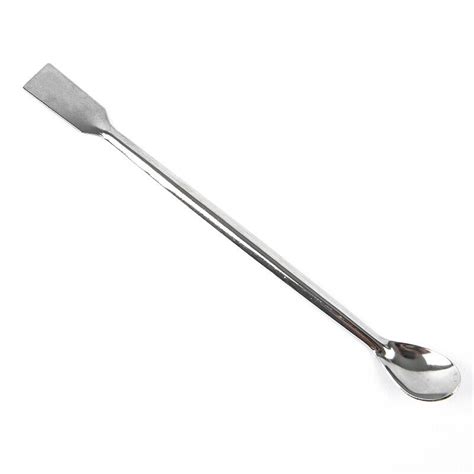 12pcs Stainless Steel Lab Spoon Spatula Laboratory Sampling Spoon