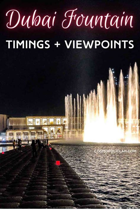 Dubai Fountain show: Timings and best viewpoints | CosmopoliClan