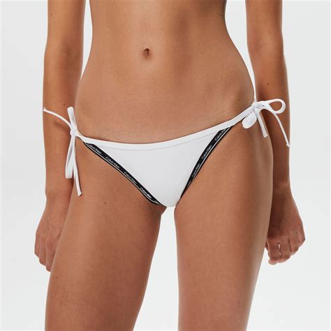 Calvin Klein String Side Tie Kad N Beyaz Bikini Alt Kadin Mayo