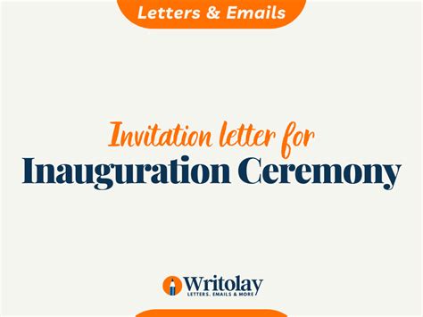 Inauguration Invitation Letter Free Templates Writolay