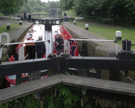 Narrowboats In Lock The Rochdale Canal Sowerby Bridge Set Of