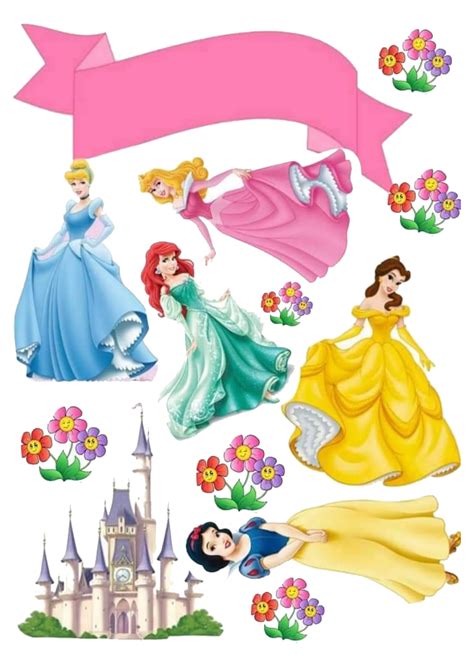 Princesas Disney Topo De Bolo Png Disney Princess Cake Topper