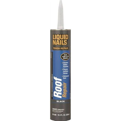 Liquid Nails Roof Repair Black Sealant Rr 808 103 Ounces Walmart