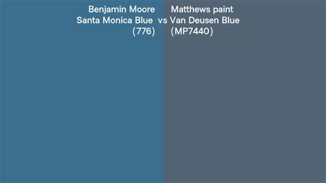 Benjamin Moore Santa Monica Blue 776 Vs Matthews Paint Van Deusen