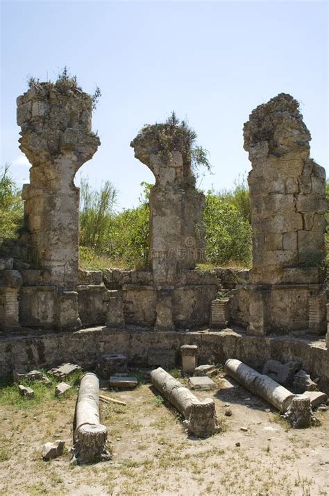 Ruins in Perga stock image. Image of hellenistic, remains - 12375273