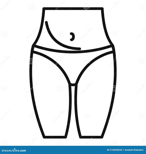 Bikini Laser Hair Removal Icon Outline Style Stock Vector Illustration Of Marked Bikini