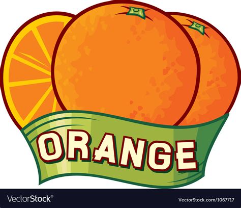 Orange Label Design Royalty Free Vector Image Vectorstock