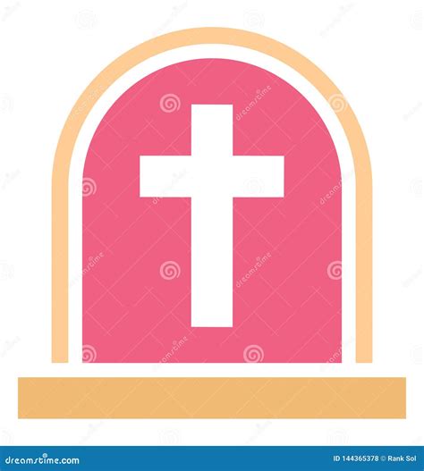 Cemetery Christianity Isolated Vector Icon Which Can Easily Modify Or