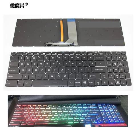 New English Crystal RGB Backlit Colorful Keyboard For MSI GT62 GT72