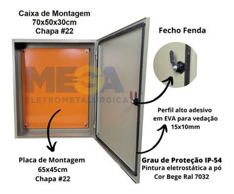 Caixa Met Lica Quadro Painel De Comando Herm Tica X X Frete Gr Tis