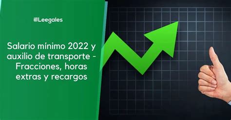 Salario Mínimo 2022 Y Auxilio De Transporte