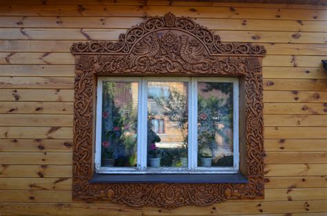 Деревянные наличники на окна (75 фото)