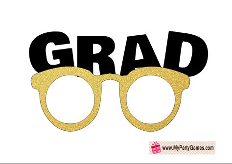 Graduation Photo Booth Props Graduation Glasses With Glitter Etsy