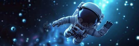 Cute Cartoon Astronaut Flying in Zero Gravity Space Stock Illustration - Illustration of cosmos ...