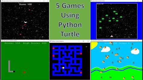 Games Using Python Turtle With Source Code Youtube