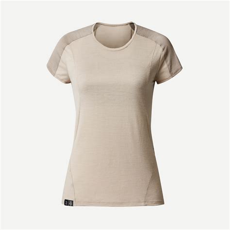 T Shirt De Randonn E En Laine M Rinos Femme Mt Brun Coriandre