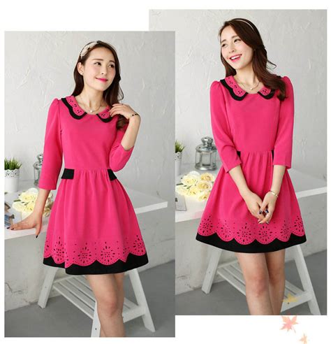 Mini Dress Korea Online Lengan Panjang Jual Model Terbaru Murah