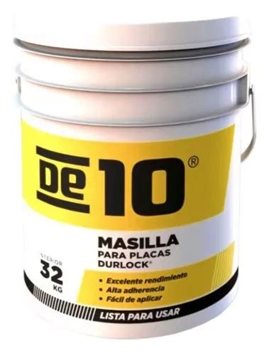 Masilla Placas De Yeso Durlock De 10 Premium X 32 Kg