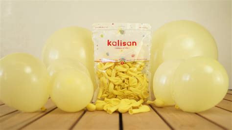 5 Sarı Renk Mini Makaron Balonlar Kalisan Balon