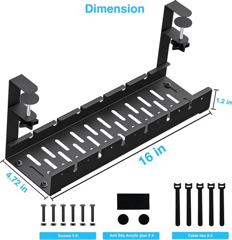 Gesti N De Cables Extensible Para Debajo Del Escritorio Bandeja De