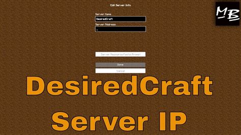 Minecraft Desiredcraft Server Ip Address Youtube