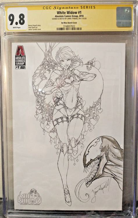 White Widow 1 CGC 9 8 Signed Venom SKETCH Jamie Tyndall Be Mine EBay