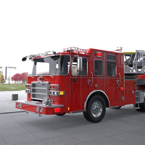 Pierce Ascendant Heavy Duty Tiller Aerial Ladder Cgtrader