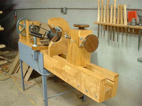 Homebuilt Wood Lathe | Woodworking blueprints, Wood lathe, Diy lathe