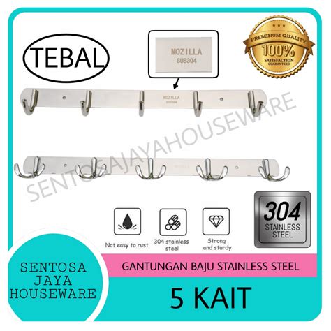 Jual Gantungan Baju Dinding Stainless Kapstok Hanger Dinding Stainless