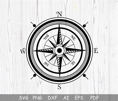 Compass Bundle Svg Nautical Compass Svg Compass Rose Svg File For