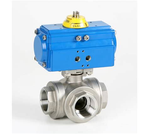 GENEBRE V 2040 CON ACTUADOR NEUMATICO L 3 Ways Ball Valve