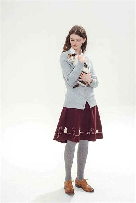 Feline Fling Skirt Burgundy Miss Patina