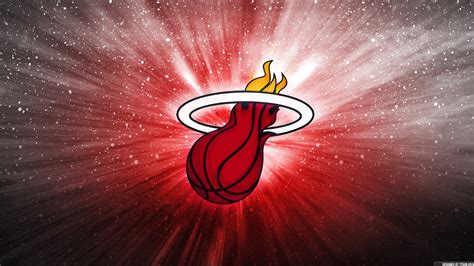 Miami Heat Logo In White Red Sparkling Background HD Miami Heat ...