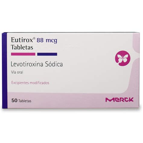 Eutirox 88 Mcg Tabletas Caja X50tab Merck Levotiroxina