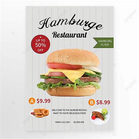 Burger Restaurant Promotion Flyer Template Template Download On Pngtree