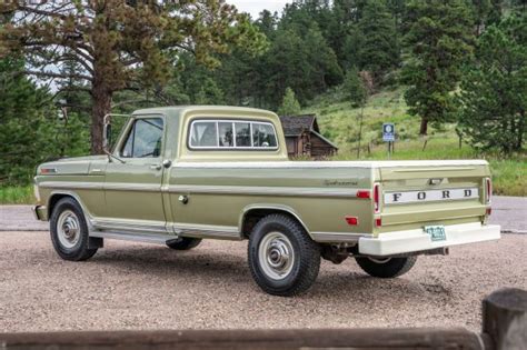 No Reserve 1970 Ford F 250 Sport Custom Camper Special 4 Speed For