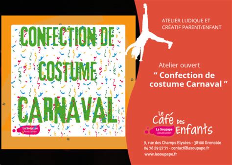 Carnaval confection de costume La Soupape Le Café des Enfants