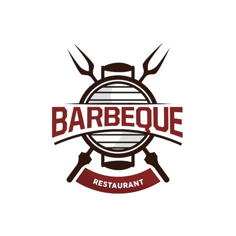 Premium Vector Barbeque Logo Hot Grill Design With Fire And Spatula