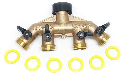 4 Way Water Shut Off Valve Solid Brass Heavy Duty Worlds Best Brass Hose Nozzle