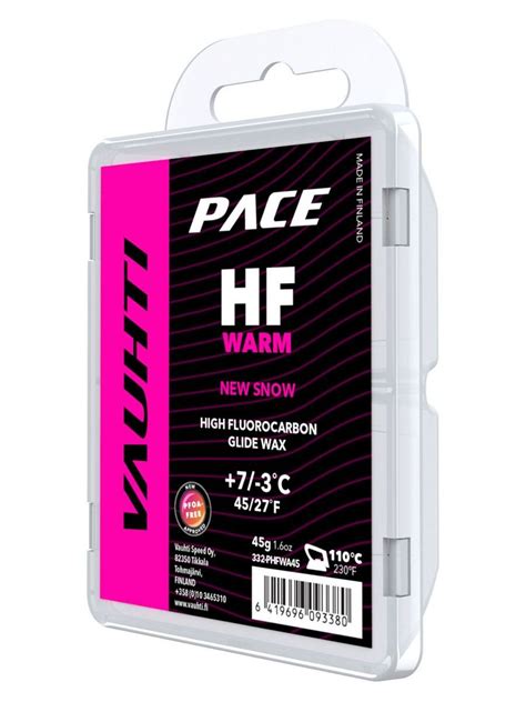 Высокофторовый парафин (мазь для лыж) PACE HF WARM, 45 г - купить по ...