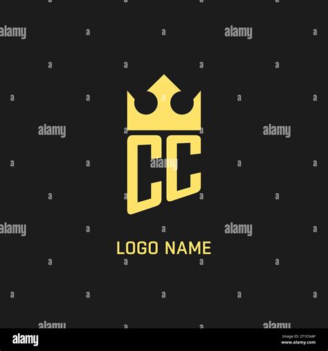 Monogram Cc Logo Shield Crown Shape Elegant And Luxury Initial Logo