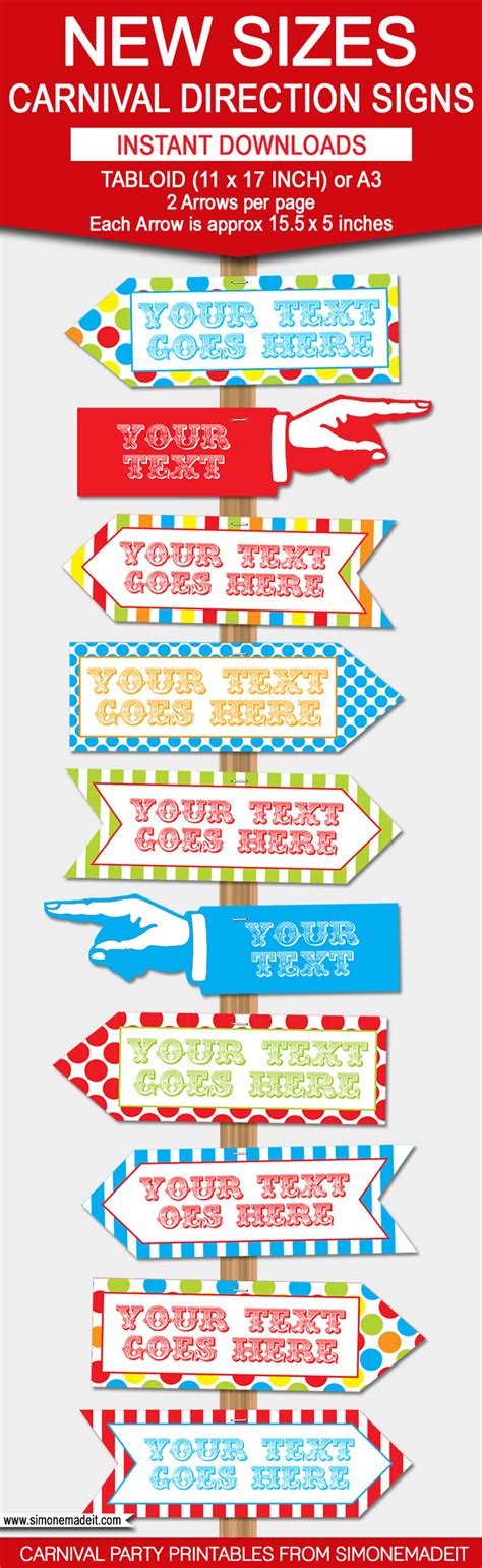 Carnival Party Decorations, Invitations & Printables Circus Theme ...